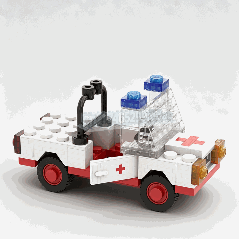 Vintage Collectible Figures - 3184PCS 6X Oversized Vintage Ambulance MOC