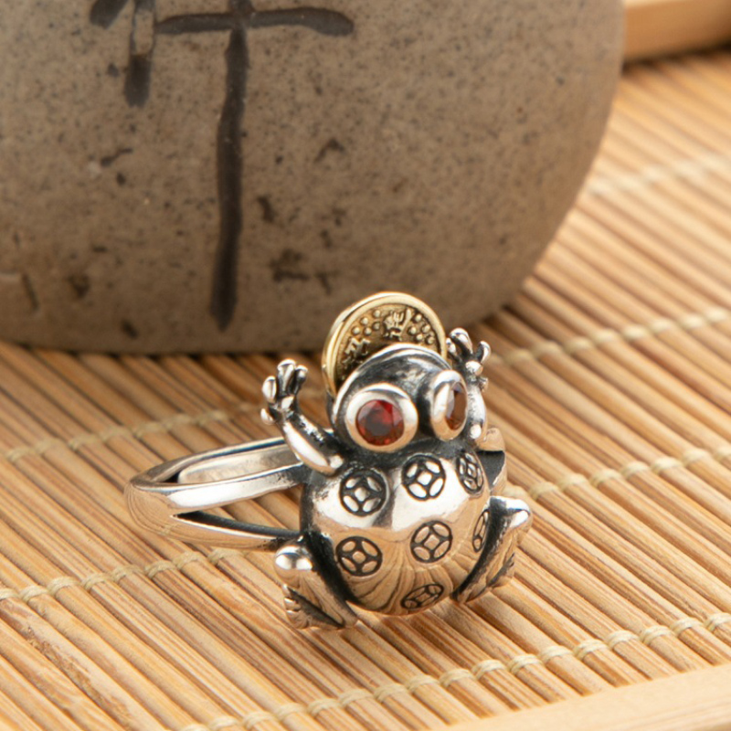 Vintage Collectible Coins - Unique Design Gold Toad Rings for