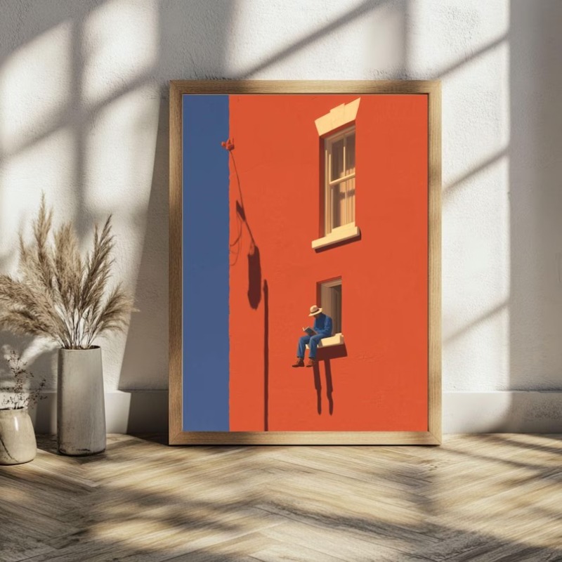 Vintage Minimalist Abstract Wa - Vintage Toys Collection ulasan dan harga