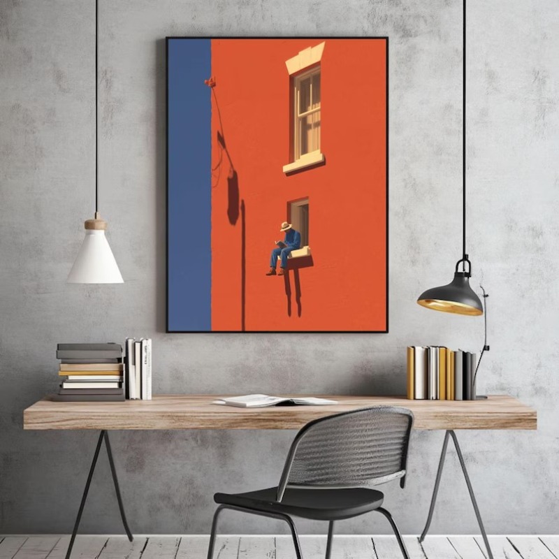 Vintage Minimalist Abstract Wa - Vintage Toys Collection ulasan dan harga