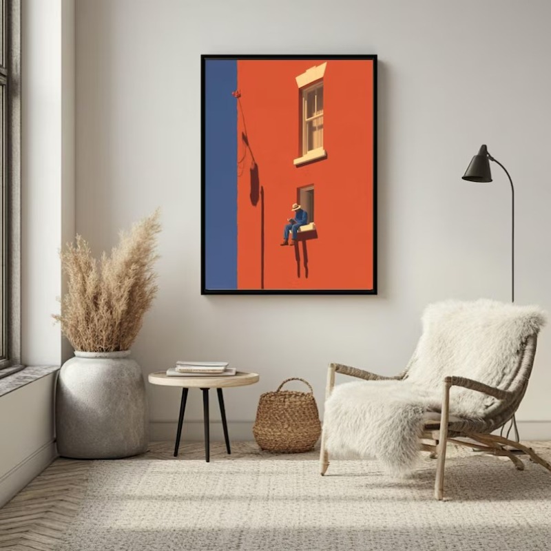 Vintage Minimalist Abstract Wa - Vintage Toys Collection ulasan dan harga