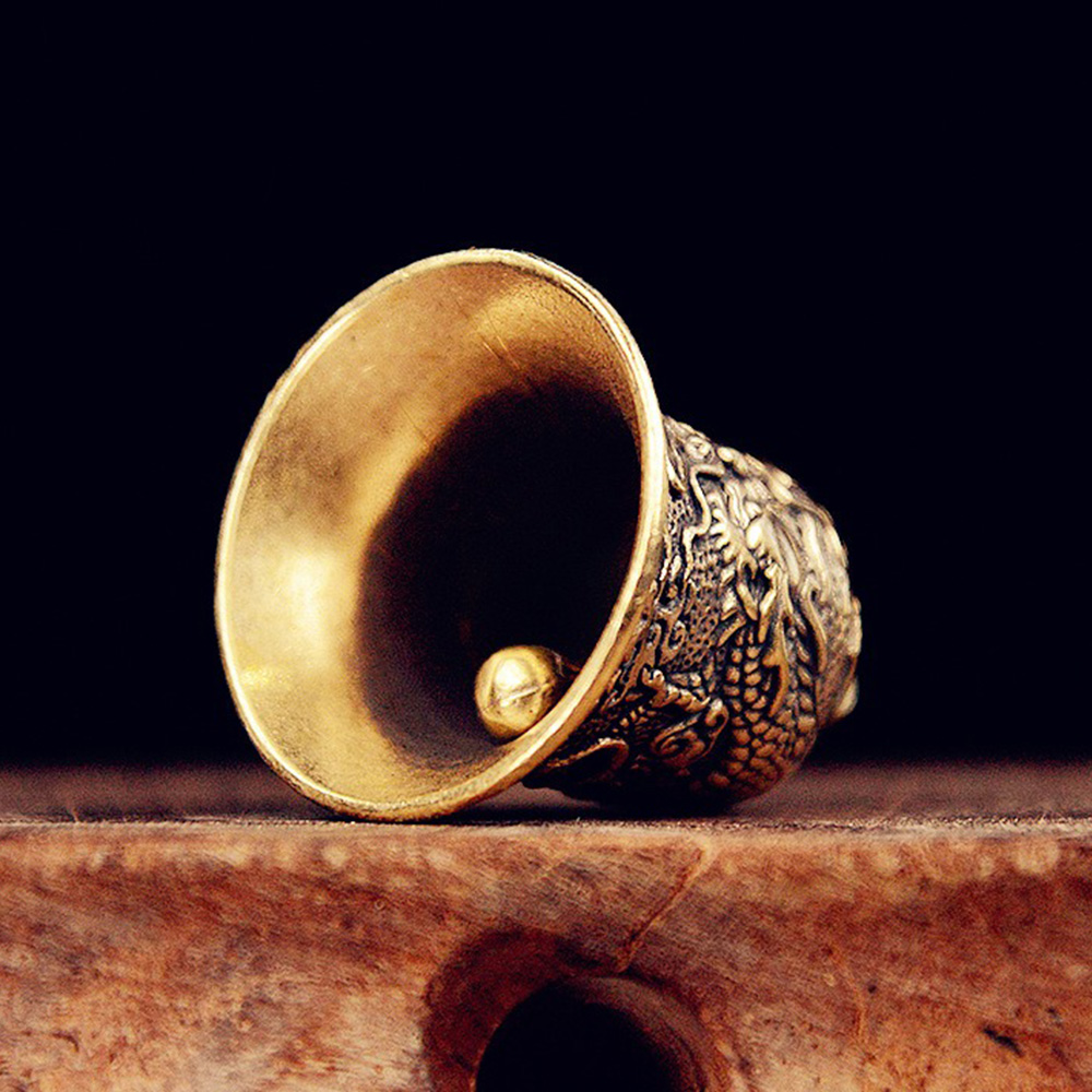 Vintage Brass Bell Carved Drag - Vintage Collectible Bells ulasan dan harga