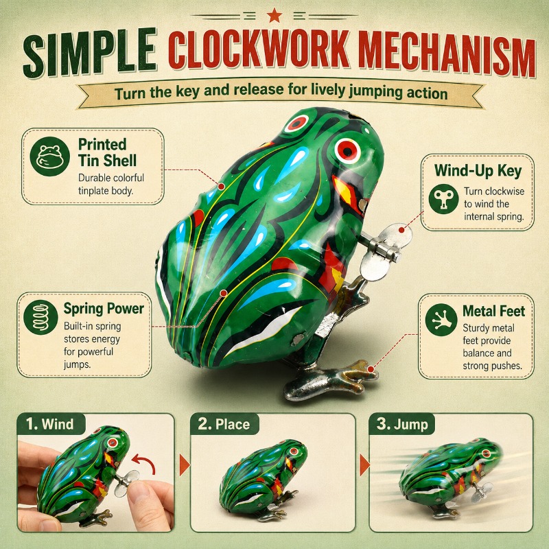 Nostalgic Clockwork Spring Tin - Vintage Toys Collection ulasan dan harga
