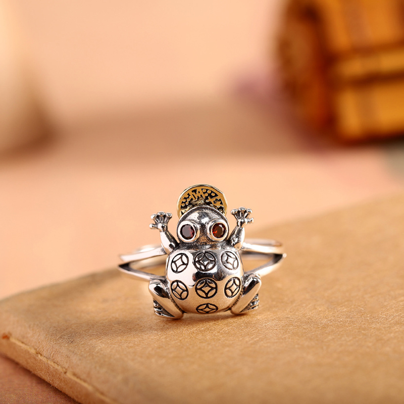 Unique Design Gold Toad Rings  - Vintage Collectible Coins ulasan dan harga