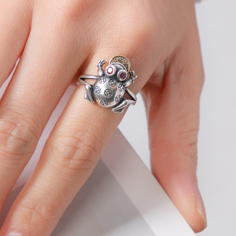 Unique Design Gold Toad Rings  - Vintage Collectible Coins ulasan dan harga