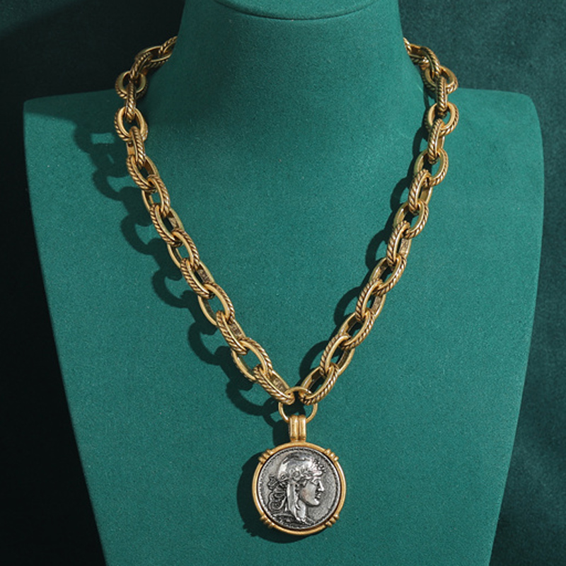 Vintage Chokers Necklace Ancie - Vintage Collectible Coins ulasan dan harga