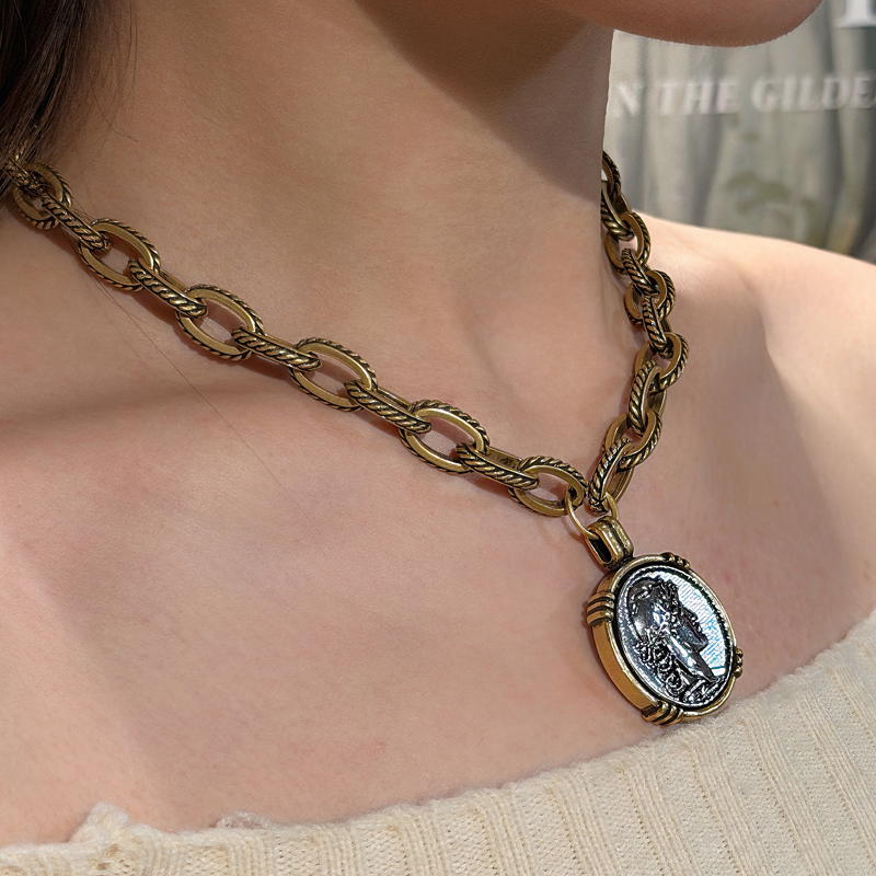 Vintage Chokers Necklace Ancie - Vintage Collectible Coins ulasan dan harga