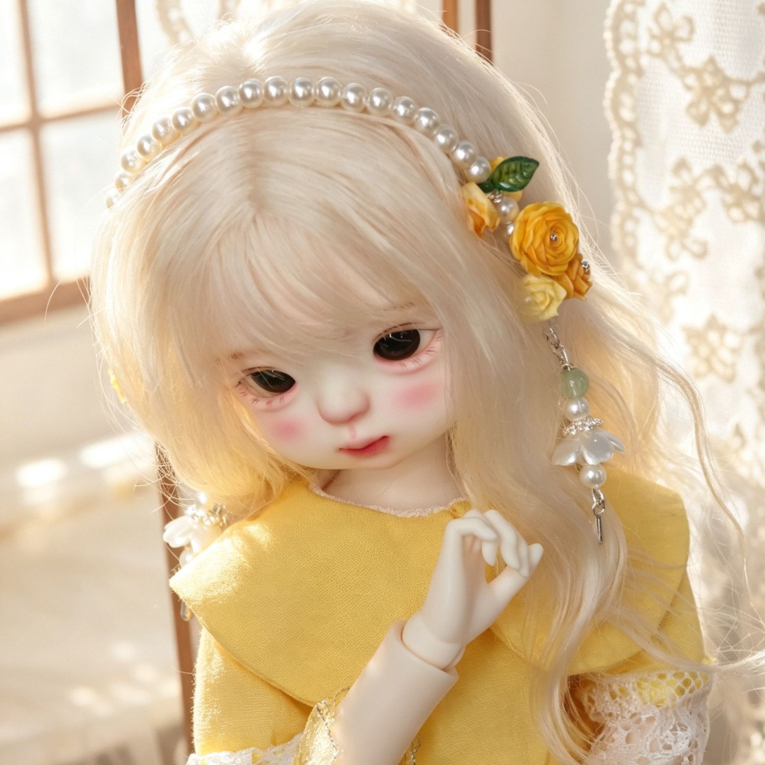 Hand Made Pearl Flower Doll He - Vintage Collectible And Vintage Dolls ulasan dan harga